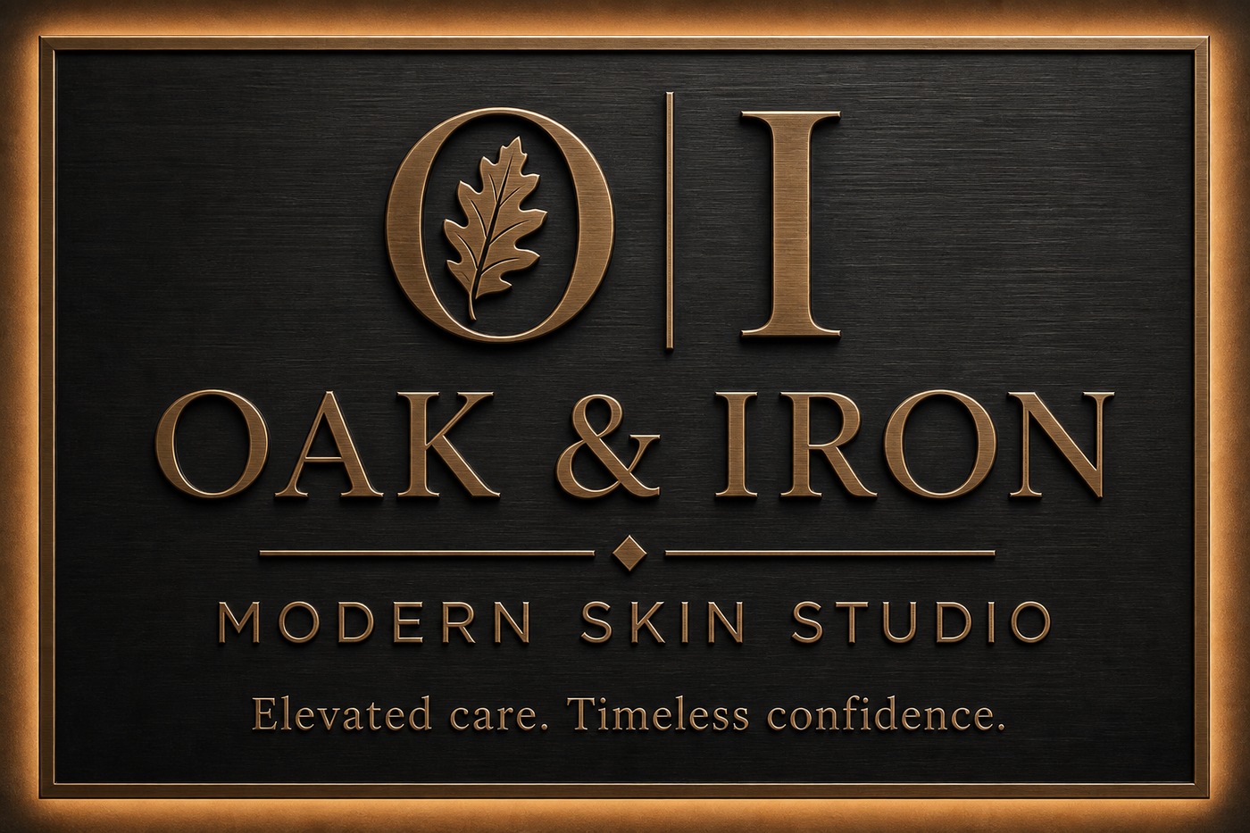 Oak & Iron Modern Skin Studio — Elevated care. Timeless confidence.